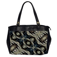 Fancy Ornament Print Oversize Office Handbag (two Sides)