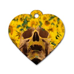 Sunflowers Dog Tag Heart (two Sided)