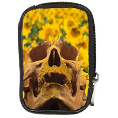 Sunflowers Compact Camera Leather Case by icarusismartdesigns