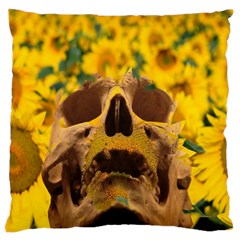 Sunflowers Large Cushion Case (two Sided)  by icarusismartdesigns