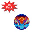 Escape From The Sun 1  Mini Button Magnet (10 pack) Front