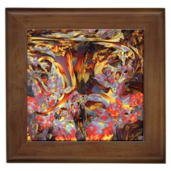 Abstract 4 Framed Ceramic Tile