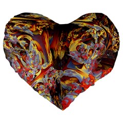 Abstract 4 19  Premium Heart Shape Cushion