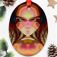 Cat Woman Oval Ornament