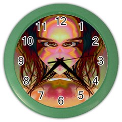 Cat Woman Wall Clock (color) by icarusismartdesigns