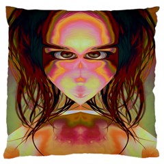 Cat Woman Large Cushion Case (two Sided)  by icarusismartdesigns