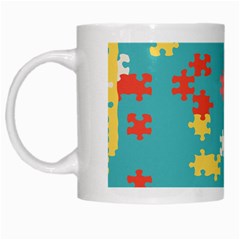 Puzzle Pieces White Coffee Mug