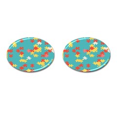 Puzzle Pieces Cufflinks (oval) by LalyLauraFLM