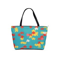 Puzzle Pieces Large Shoulder Bag by LalyLauraFLM