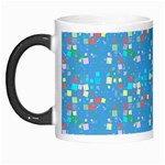 Colorful squares pattern Morph Mug Left