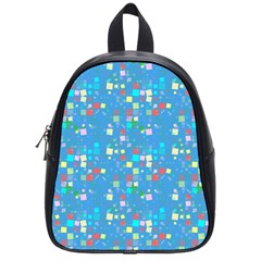 Colorful Squares Pattern School Bag (small)