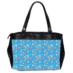 Colorful squares pattern Oversize Office Handbag (Two Sides) Back