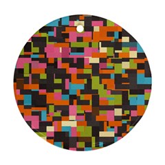 Colorful Pixels Ornament (round)