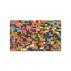 Colorful Pixels Sticker Rectangular (100 Pack)