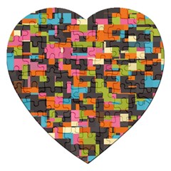 Colorful Pixels Jigsaw Puzzle (heart)