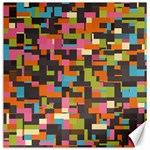 Colorful pixels Canvas 12  x 12  11.4 x11.56  Canvas - 1