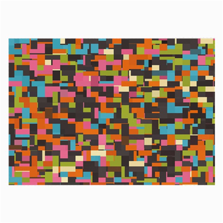 Colorful pixels Glasses Cloth (Large, Two Sides)