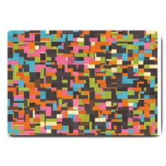 Colorful Pixels Large Doormat