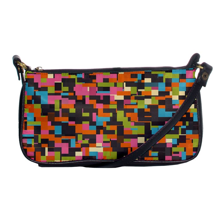 Colorful pixels Shoulder Clutch Bag