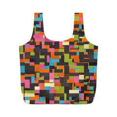 Colorful Pixels Full Print Recycle Bag (m)