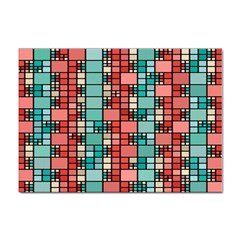 Red And Green Squares Sticker A4 (10 Pack)