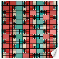 Red And Green Squares Canvas 12  X 12 