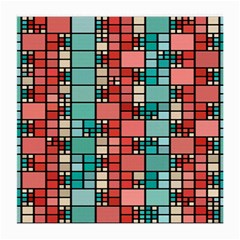 Red And Green Squares Glasses Cloth (medium)