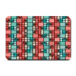 Red and green squares Small Doormat 24 x16  Door Mat