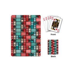 Red And Green Squares Playing Cards (mini)