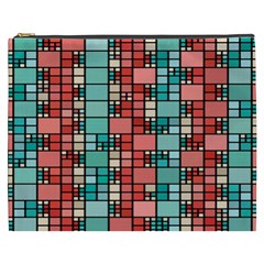 Red And Green Squares Cosmetic Bag (xxxl)