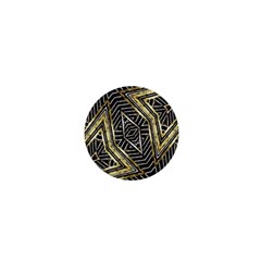 Geometric Tribal Golden Pattern Print 1  Mini Button by dflcprints