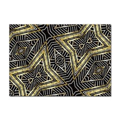 Geometric Tribal Golden Pattern Print A4 Sticker 10 Pack