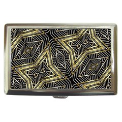 Geometric Tribal Golden Pattern Print Cigarette Money Case