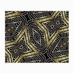 Geometric Tribal Golden Pattern Print Glasses Cloth (Small) Front