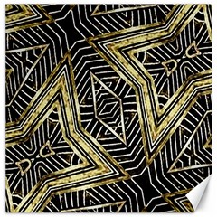 Geometric Tribal Golden Pattern Print Canvas 12  X 12  (unframed)