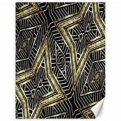 Geometric Tribal Golden Pattern Print Canvas 12  X 16  (unframed)