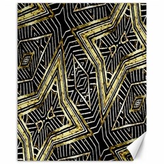 Geometric Tribal Golden Pattern Print Canvas 16  X 20  (unframed)