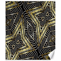 Geometric Tribal Golden Pattern Print Canvas 20  x 24  (Unframed)