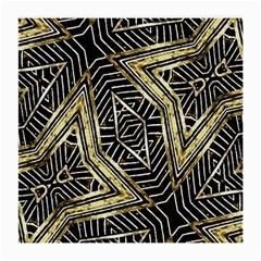 Geometric Tribal Golden Pattern Print Glasses Cloth (medium, Two Sided) by dflcprints