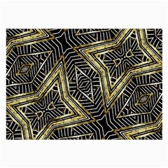 Geometric Tribal Golden Pattern Print Glasses Cloth (Large)