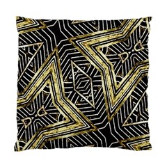 Geometric Tribal Golden Pattern Print Cushion Case (single Sided)  by dflcprints