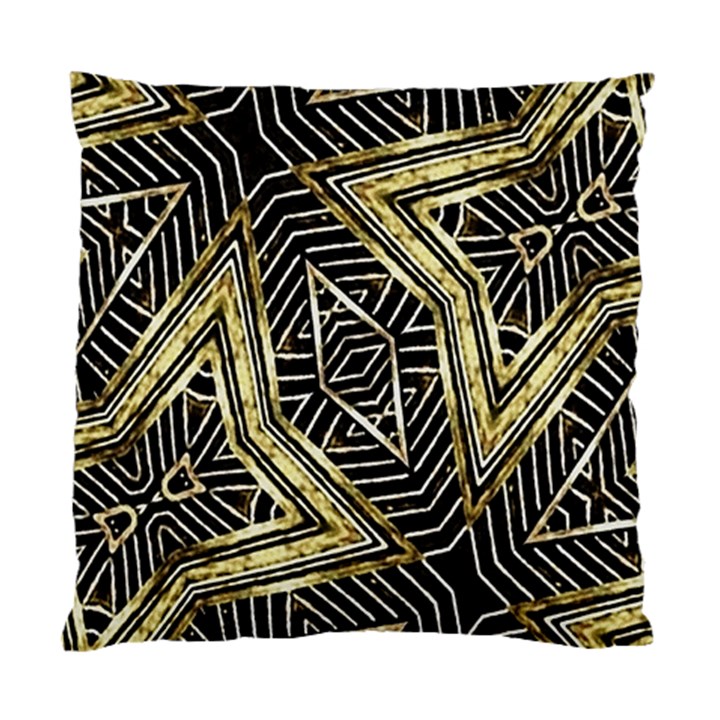 Geometric Tribal Golden Pattern Print Cushion Case (Single Sided) 