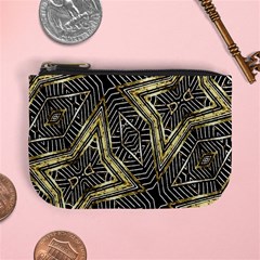 Geometric Tribal Golden Pattern Print Coin Change Purse