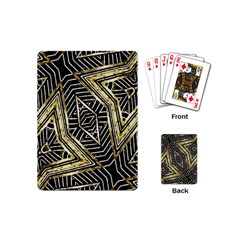 Geometric Tribal Golden Pattern Print Playing Cards (mini)