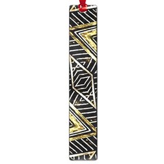 Geometric Tribal Golden Pattern Print Large Bookmark