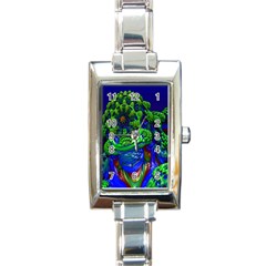 Abstract 1x Rectangular Italian Charm Watch