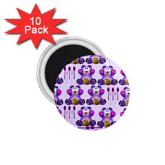 Fms Honey Bear With Spoons 1 75  Button Magnet (10 Pack) by FunWithFibro