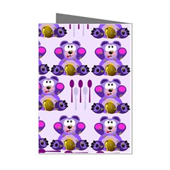 Fms Honey Bear With Spoons Mini Greeting Card (8 Pack) by FunWithFibro