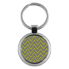 Zig Zag Pattern Key Chain (round)