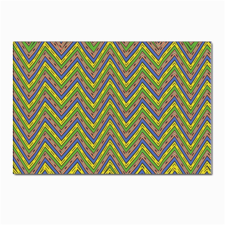 Zig zag pattern Postcard 4 x 6  (Pkg of 10)